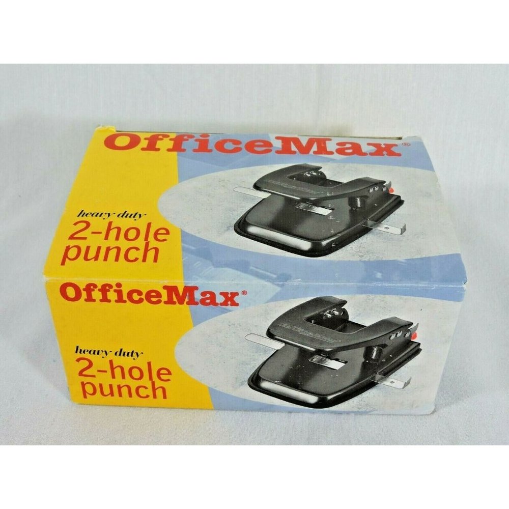 Heavy Duty 2-Hole Punch 30-Sheet Capacity 2-3/4" Center 1/4" Holes New In Box